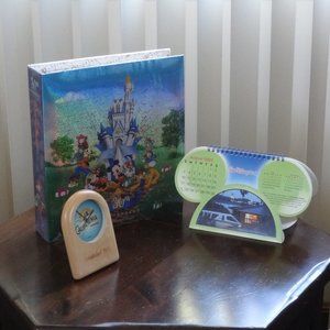 DISNEY Package ~ CALIFORNIA ADVENTURE Clock ~ PHOTO Album & More ~ VINTAGE